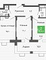 2-комнатная квартира, 57.9 м2, эт. 9, id: 1072156, фото 1