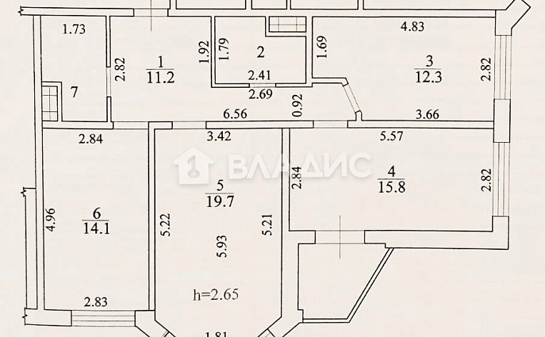 3-Комнатная квартира 81.00м², эт. 5, фото 16