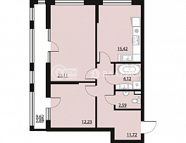 2-комнатная квартира, 70.08 м2