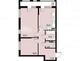 2-комнатная квартира, 68.84 м2