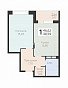1-комнатная квартира, 48.59 м2, эт. 9, id: 1084548, фото 1