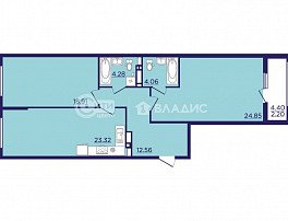 2-комнатная квартира, 64.35 м2