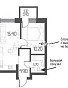 1-комнатная квартира, 37.05 м2, эт. 11, id: 1087486, фото 1