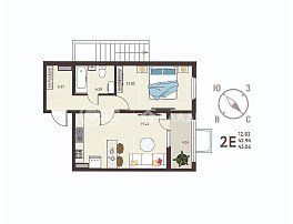 1-комнатная квартира, 45.06 м2