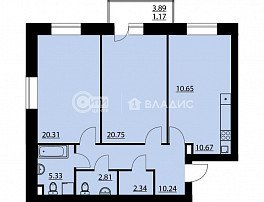 2-комнатная квартира, 83.95 м2