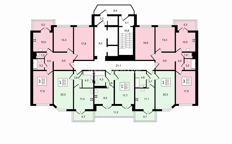 1-комнатная квартира, 43.1 м2, эт. 15, id: 915487, фото 20