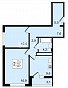 2-комнатная квартира, 58.2 м2, эт. 14, id: 1003080, фото 1