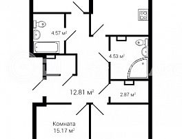 3-комнатная квартира, 96.85 м2