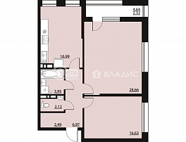 2-комнатная квартира, 80.13 м2