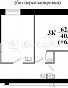 3-Комнатная квартира 62.50м², эт. 7, фото 2