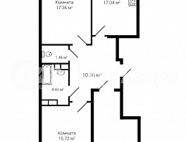 3-комнатная квартира, 85.41 м2