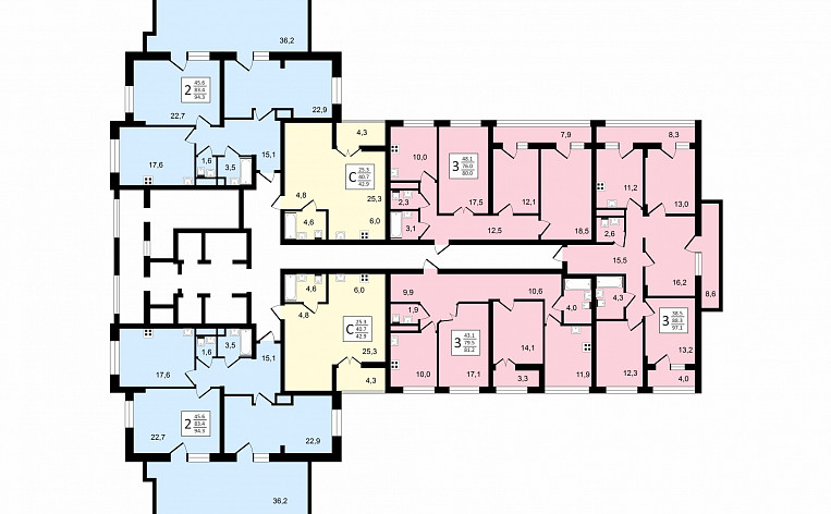 1-Комнатная квартира 45.70м², эт. 6, фото 14