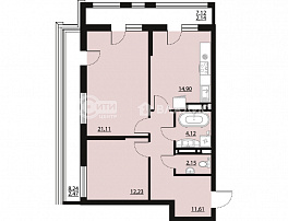 2-комнатная квартира, 70.73 м2