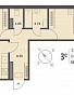 2-Комнатная квартира 66.73м², эт. 6, фото 12