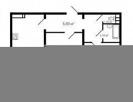 2-комнатная квартира, 62.6 м2