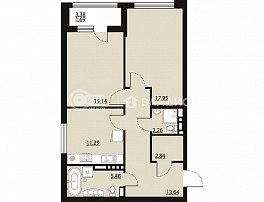 2-комнатная квартира, 70.18 м2