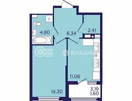 3-комнатная квартира, 93.57 м2