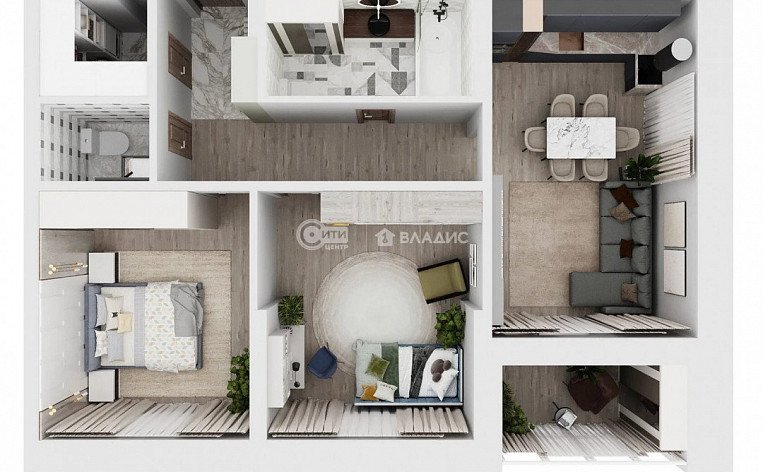 2-комнатная квартира, 72.66 м2, эт. 2, id: 760616, фото 22