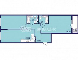 1-комнатная квартира, 39.88 м2
