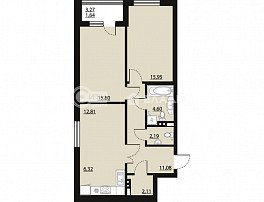 2-комнатная квартира, 73.62 м2