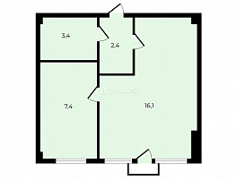 1-Комнатная квартира 29.00м²