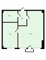 1-Комнатная квартира 29.00м², эт. 4, фото 1