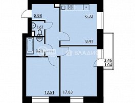 2-комнатная квартира, 59.88 м2