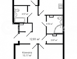 3-комнатная квартира, 96.85 м2