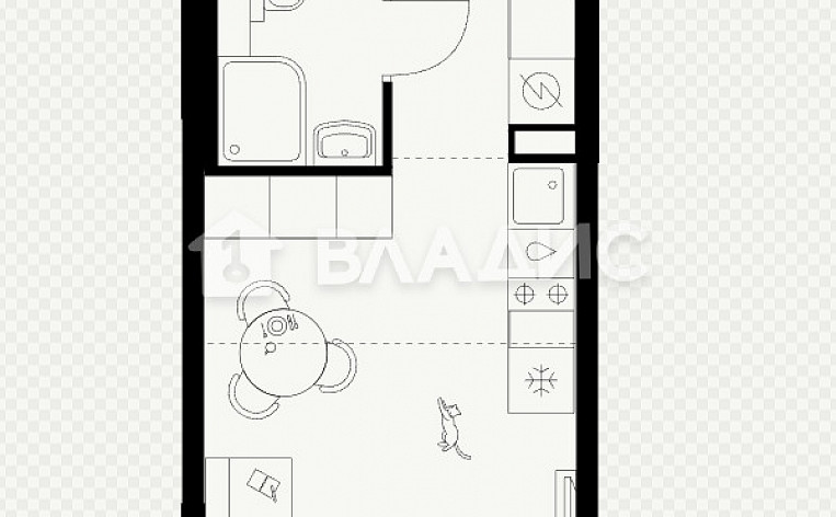Студия 23.70м², эт. 4, фото 6