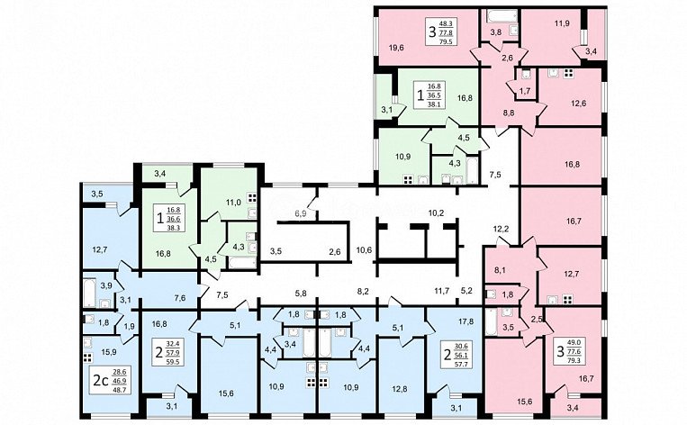 3-комнатная квартира, 80 м2, эт. 8, id: 1065930, фото 26