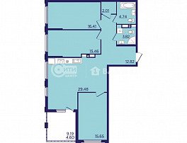 2-комнатная квартира, 64.26 м2