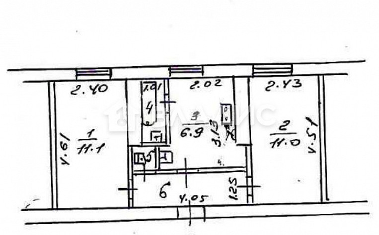 2-Комнатная квартира 37.10м², эт. 2, фото 31