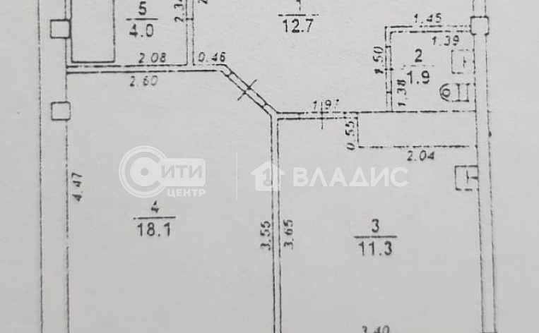 1-комнатная квартира, 48 м2, эт. 4, id: 892032, фото 16