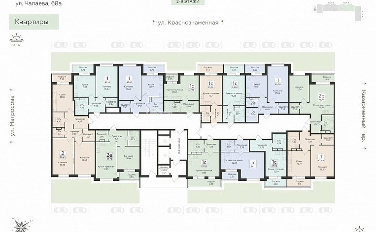 1-комнатная квартира, 38.63 м2, эт. 7, id: 1071585, фото 14