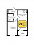 1-Комнатная квартира 37.00м², эт. 9, фото 26