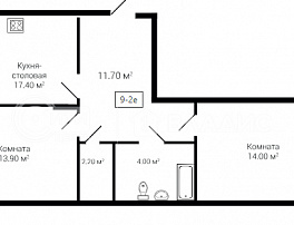 2-комнатная квартира, 65.7 м2