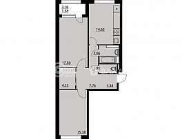 2-комнатная квартира, 69.31 м2