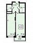 1-комнатная квартира, 42.11 м2, эт. 16, id: 758466, фото 1