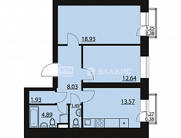 2-комнатная квартира, 62.24 м2