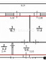 1-Комнатная квартира 43.60м², эт. 3, фото 10