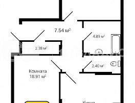 2-комнатная квартира, 70.3 м2