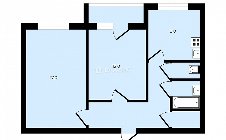 2-Комнатная квартира 55.00м², эт. 5, фото 12