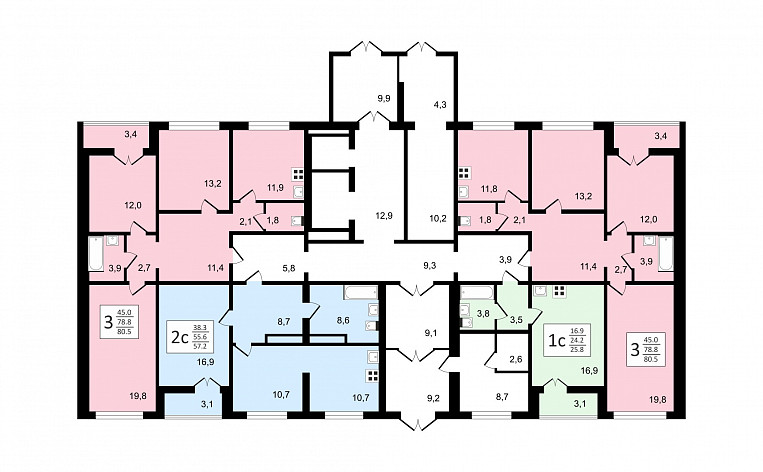 1-Комнатная квартира 46.90м², эт. 14, фото 16