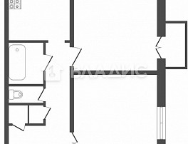2-Комнатная квартира 49.70м²